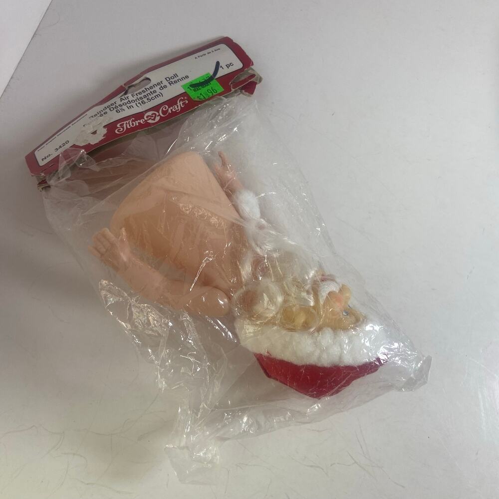 Santa Claus Fibre Craft Air Freshener Doll With Hat New Mis Labeled Read NIB